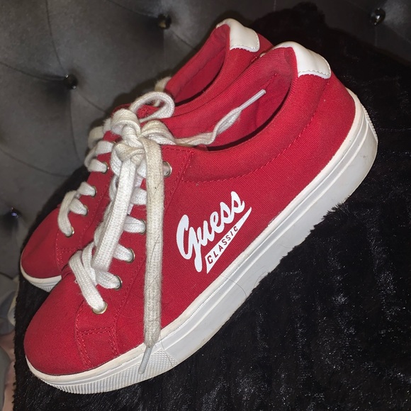 guess trainers red